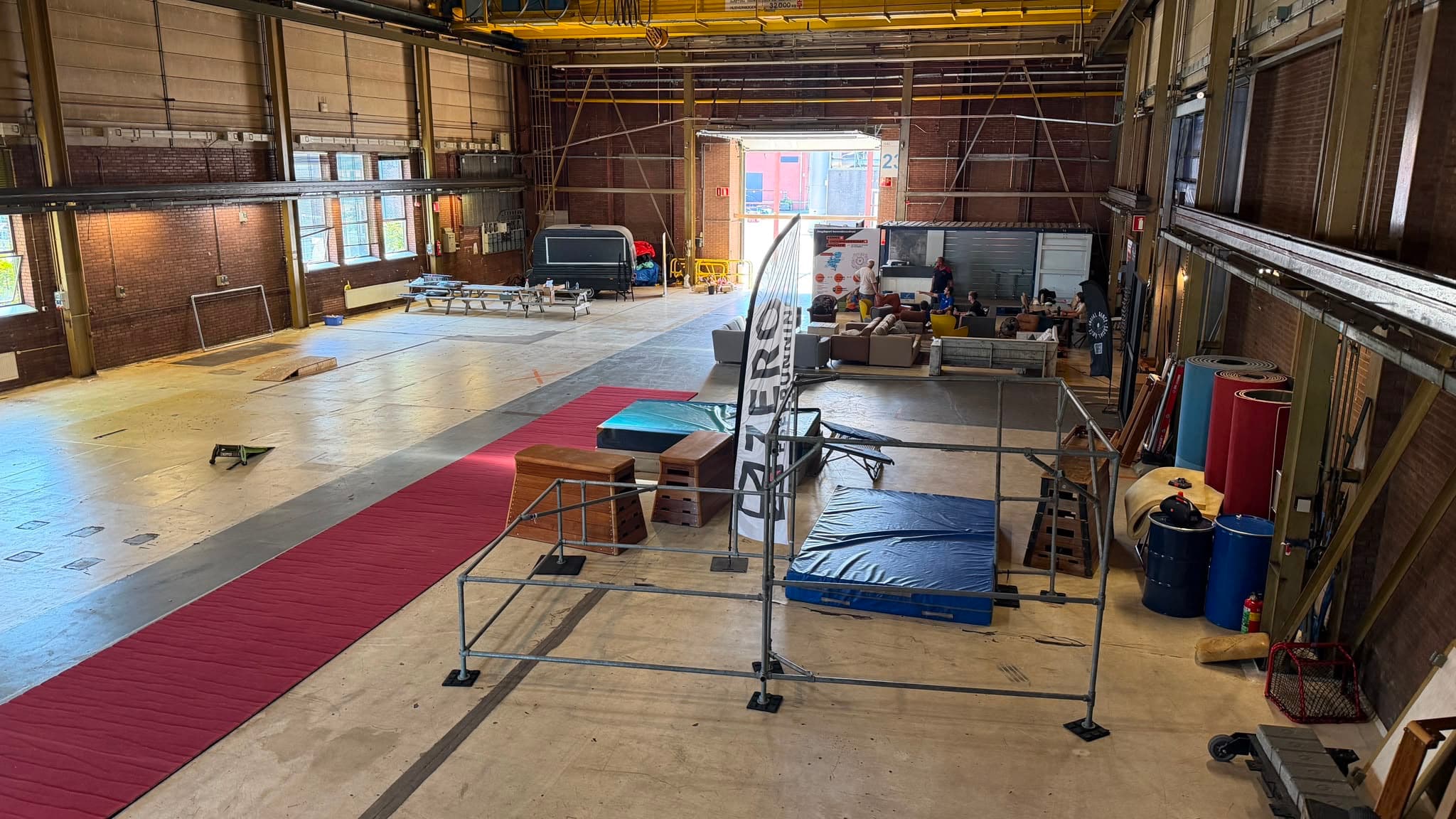 De trainingsruimte in ontwikkeling bij Open38 in Zwolle